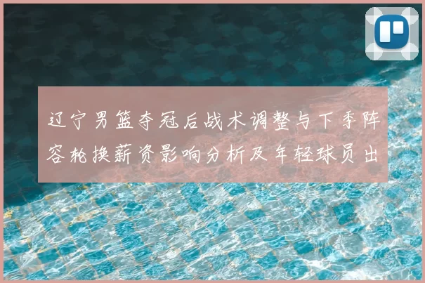 辽宁男篮夺冠后战术调整与下季阵容轮换薪资影响分析及年轻球员出场预期