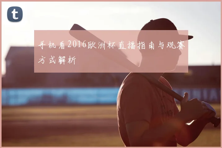 手机看2016欧洲杯直播指南与观赛方式解析